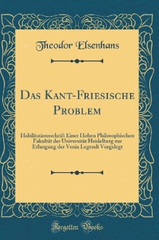 Cover of Das Kant-Friesische Problem