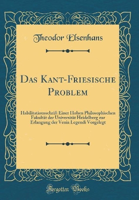 Book cover for Das Kant-Friesische Problem