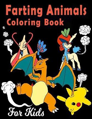 Book cover for Farting animals coloring book for kids