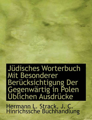 Book cover for Judisches Worterbuch Mit Besonderer Berucksichtigung Der Gegenwartig in Polen Ublichen Ausdrucke