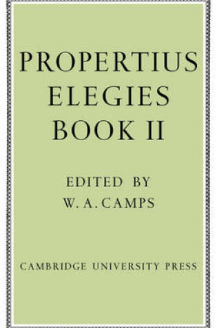 Cover of Propertius: Elegies Book 4