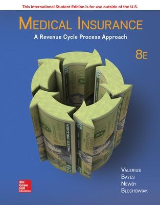 Book cover for ISE Medical Insurance: A Revenue Cycle Process Approach