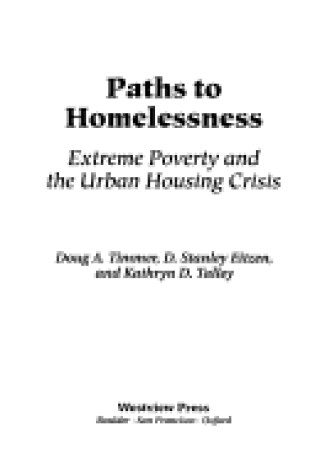 Cover of Paths To Homelessness