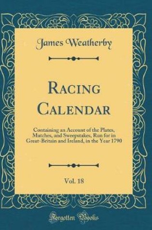 Cover of Racing Calendar, Vol. 18