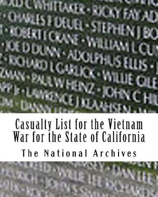 Book cover for Casualty List for the Vietnam War for the State of California