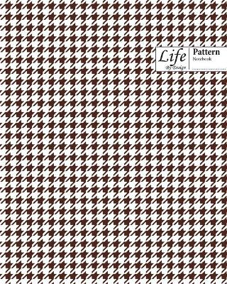 Book cover for Checkered II Pattern Composition Notebook Wide Large 100 Sheet Coffee Cover