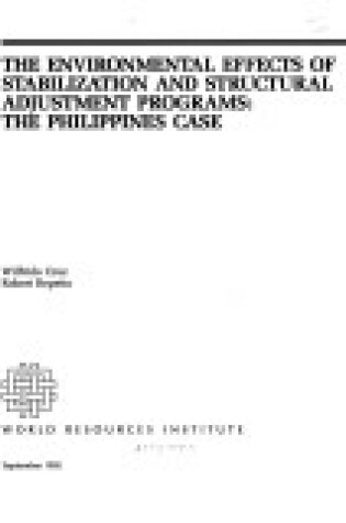 Cover of Structural Adjustment and Sustainable Development in the Philippines