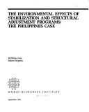 Book cover for Structural Adjustment and Sustainable Development in the Philippines