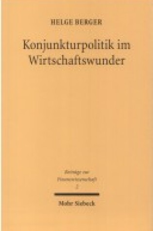 Cover of Konjunkturpolitik Im Wirtschaftswunder