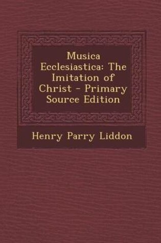 Cover of Musica Ecclesiastica