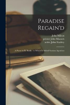 Book cover for Paradise Regain'd