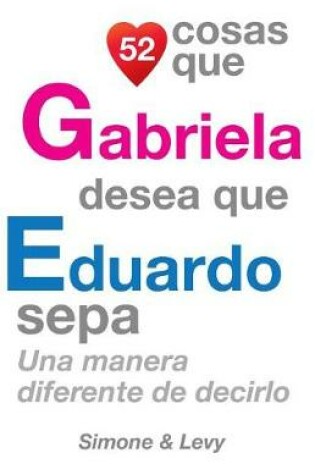 Cover of 52 Cosas Que Gabriela Desea Que Eduardo Sepa