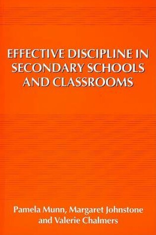 Cover of Effective Discipline in Secondary Schools and Classrooms