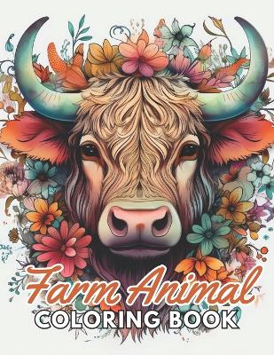 Book cover for Farm Animal Mandala Coloring Book