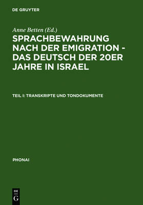 Cover of Transkripte Und Tondokumente