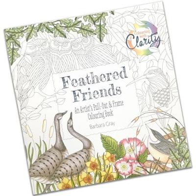Book cover for Colouring with Clarity - Feathered Friends