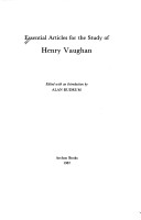 Book cover for Essential Articles for the Study of Henry Vaughan