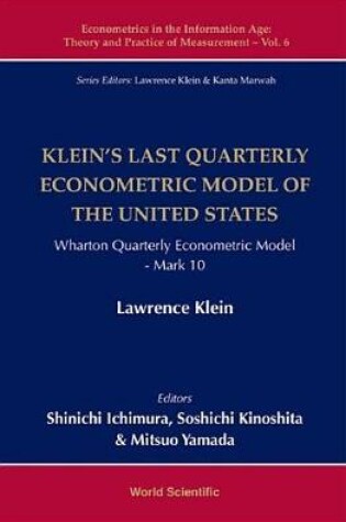 Cover of Klein's Last Quarterly Econometric Model of the United States