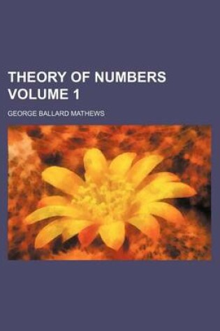 Cover of Theory of Numbers Volume 1