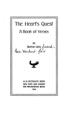 Book cover for The Heart's Quest, a Book of Verses