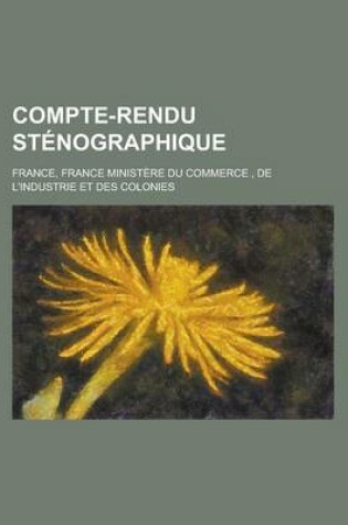 Cover of Compte-Rendu Stenographique