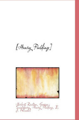 Cover of [Henry Fielding]