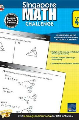 Cover of Singapore Math Challenge, Grades 4 - 6