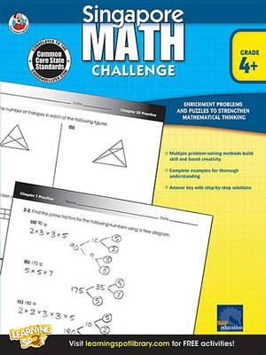 Cover of Singapore Math Challenge, Grades 4 - 6