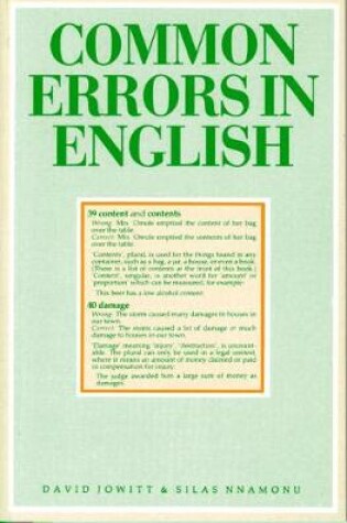 Cover of Common Errors in English