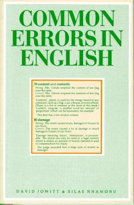 Book cover for Common Errors in English