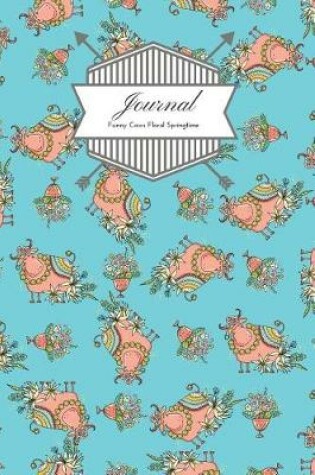 Cover of Journal Funny Cows Floral Springtime
