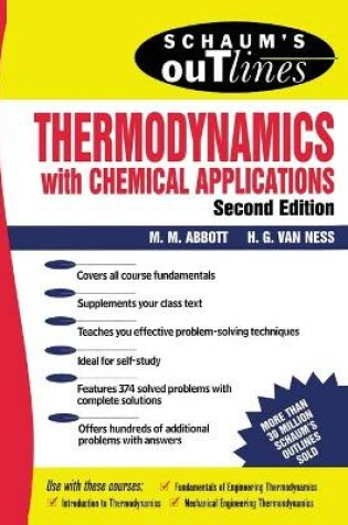 Cover of Schaum's Outline of Thermodynamics With Chemical Applications