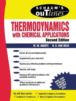 Book cover for Schaum's Outline of Thermodynamics With Chemical Applications