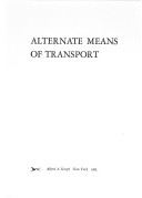 Cover of Alt Means of Transport