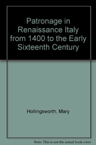Cover of Patronage in Renaissance Italy