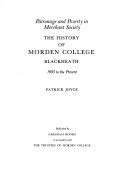 Book cover for History of Morden College