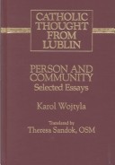 Book cover for Person and Community