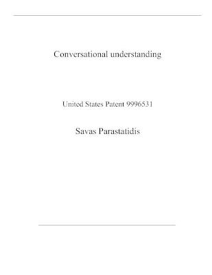 Book cover for Conversational understanding