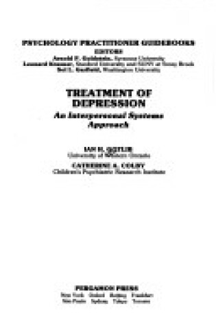 Cover of Treatment of Depression