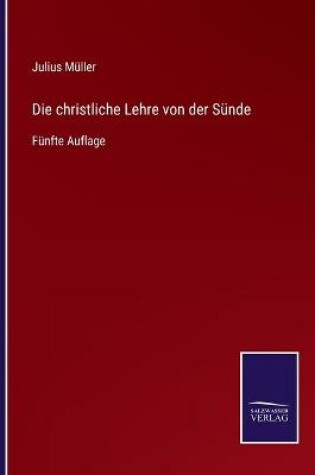 Cover of Die christliche Lehre von der Sünde