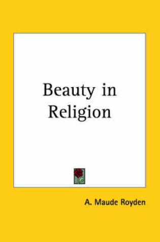 Cover of Beauty in Religion (1923)