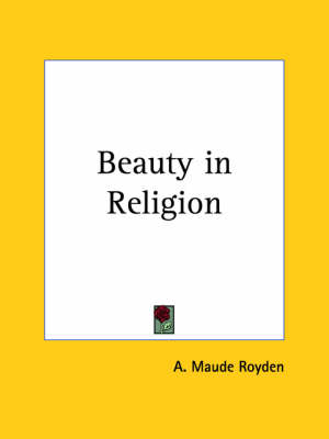 Book cover for Beauty in Religion (1923)