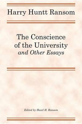 Book cover for The Conscience of the University, and Other Essays