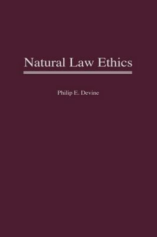 Cover of Natural Law Ethics