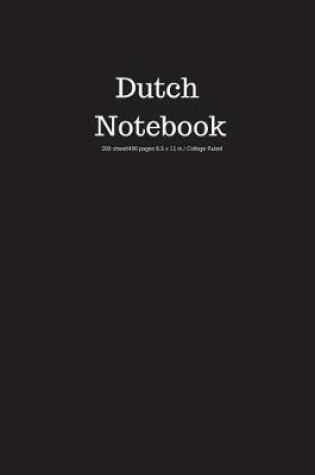 Cover of Dutch Notebook 200 Sheet/400 Pages 8.5 X 11 In.-College Ruled
