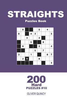 Book cover for Straights Puzzles Book - 200 Hard Puzzles 9x9 (Volume 10)