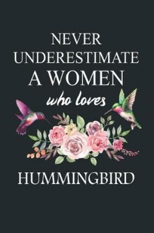 Cover of Never Underestimate A Women Who Loves Hummingbird