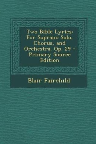 Cover of Two Bible Lyrics