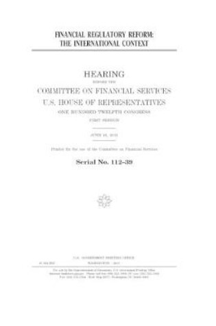 Cover of Financial regulatory reform