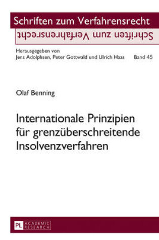 Cover of Internationale Prinzipien Fuer Grenzueberschreitende Insolvenzverfahren